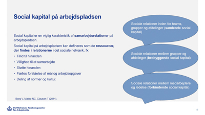 Social kapital på arbejdspladsen